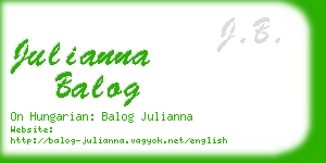 julianna balog business card